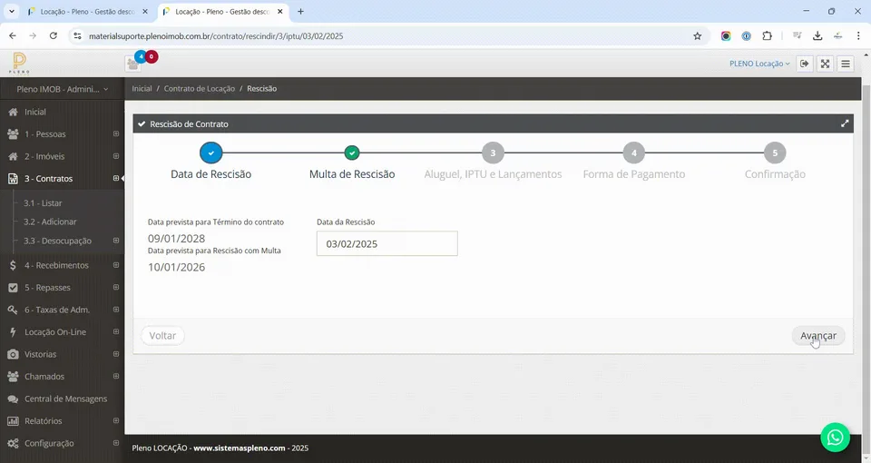 Cálculos de locação automatizados no Pleno Locação