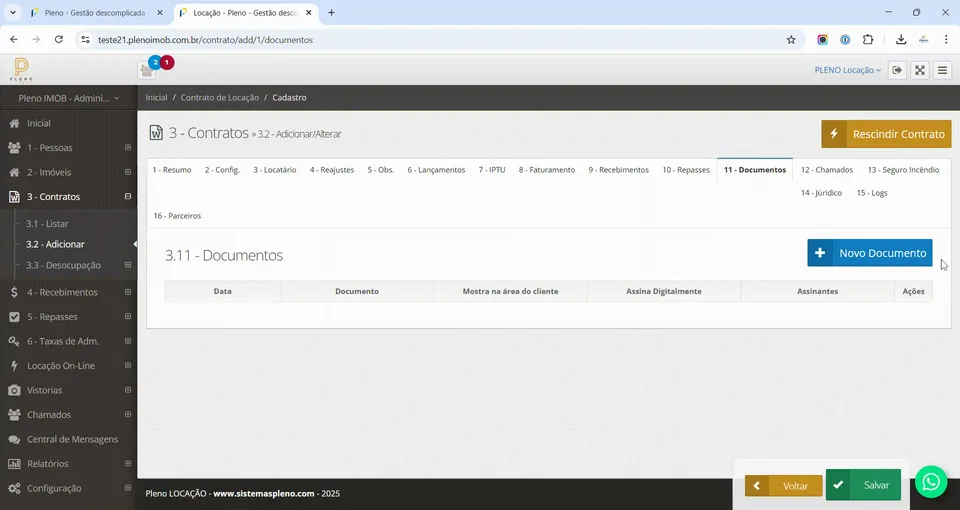 Gestão Digital de Contratos no Pleno Locação